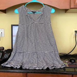 Lucky Brand XL Tank in Striped Pattern/Tie at Neck